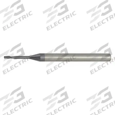 WIDIA HANITA Square End Mill: Carbide, TiAlN Coated, 2 Flute, 2.5 mm Mill Dia, 3.7 mm LOC - Pencil-Neck Carbide Square End Mills for Hardened Materials