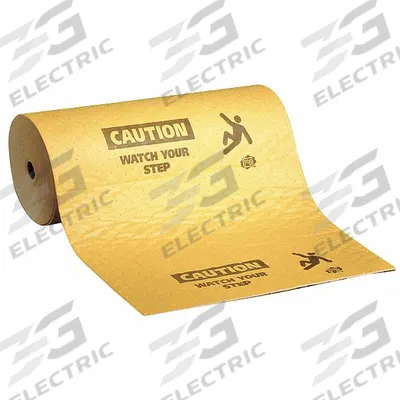 PIG Sorbent Roll: 75 ft Lg, 24 in Wd, Yellow, Polypropylene, 75 ft Roll Lg - Printed Message Sorbent Rolls