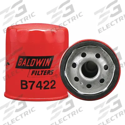 BALDWIN FILTERS Oil Filter: B7422, M22-1.50 Thread Size, 3 1/2 in Overall Ht, 3 in Outside Dia - Spin-On Oil Filters
