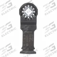 BOSCH Oscillating Tool Blade: 1 1/4 in Blade Wd, 4 in Overall Lg, Plunge Cutting, Steel, 1 Pieces (MPN OSL114). Key specifications — attr1097473: Wood; attr1097476: BOSCH; attr1097456: Plunge Cutting.