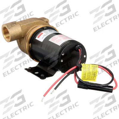 Dayton Marine Centrifugal Pump: Brass, 12V DC, 17 ft Max Head, 3/4 in - Marine Straight Centrifugal Pumps