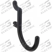 FUNCTIONAIRE J-Hook: 1/4 in Peg Hole, For 1 in Pegboard Hole Spacing, Snap-On, Surface, Black, 25 PK (MPN 25-FH2-4). Key specifications — Color: Black; For Tool Type: Hammers; Locking System: Snap-On; Mounting Type: Surface; Material: Thermoplastic; Accessory Type: J-Hook; Brand: FUNCTIONAIRE.