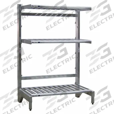 NEW AGE INDUSTRIAL Cantilever Rack: 48 in x 27 in x 72 in, 3 Shelves - Lightweight Corrosion-Resistant Cantilever Shelving