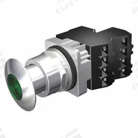 SIEMENS Mushroom Head Push Button: Illuminated, Mushroom Head Profile, Metallic, 30 mm, 1NO/1NC (MPN 52PP3G3U). Key specifications — Brand: SIEMENS; Action: Momentary; Series: Class 52; Push Button Material Type: Metallic.