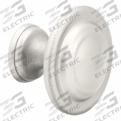 PRIME-LINE Closet Door Pull Knob: Silver, Zinc, Satin Nickel Plated - Hardware