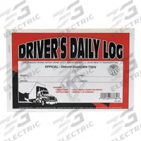 JJ KELLER Simplified Driver Logbook: Driver's Daily Log Book, Carbon, English, 2-Ply, 31 Forms, Book (MPN 8527). Key specifications — Forms Included: Simplified DVIR; Features: Includes Total Mileage Today Box, Home Terminal Address Line, and "From" and "To" Lines; Format: Book; Includes Carbon: Carbon; Language: English; Log Type: Driver's Daily Log Book; Ply Count: 2-Ply.