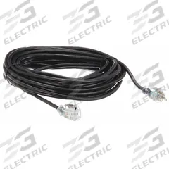 APPROVED VENDOR Extension Cord: Outdoor Use, 50 ft Lg, Outlet, 5-15P, 16/3, SJTW, Black, 125V AC (MPN 21RJ51). Key specifications — Brand: APPROVED VENDOR; Temperature Rating: -40° to 167°F; NEMA Plug Configuration: 5-15P.