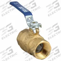 MILWAUKEE VALVE Manual Two-Way Ball Valve: 1 in, Brass, Straight, FNPT x FNPT, Full Port Ball Port (MPN BA-475BMS 1). Key specifications — Brand: MILWAUKEE VALVE; Handle: Memory Stop Locking Lever.