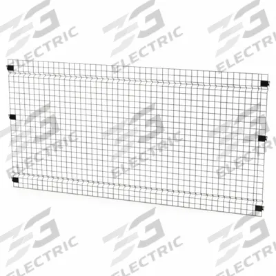 HUSKY RACK & WIRE Welded Wire Panel: 4 ft H x 8 ft W x 1 1/2 in D, Black - Husky Rack & Wire Quick-Assemble Woven-Wire Partition Components
