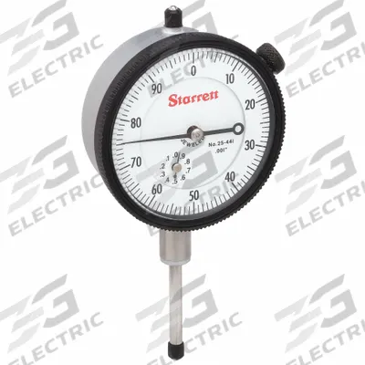 STARRETT Dial Indicator - Lug Back: 0 in to 1 in, Inch, Plunger - Continuous Reading Back Lug Dial Indicators