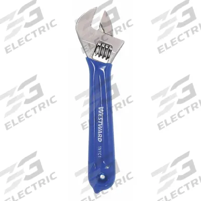 WESTWARD Adjustable Wrench: Alloy Steel, Chrome, 4 in Overall Lg, 1/2 in Jaw Capacity - General Purpose Adjustable Wrenches