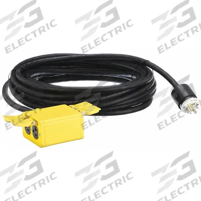 SOUTHWIRE Generator Cord with Pendant Box: 50 ft Lg, 12/4, L14-20P Plug, 4 Outlets - Generator Extension Cords with Outlet Box