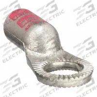 FUSION One-Hole Lug Compression Connector: Locking Lug, Crimp/Lug, Copper, 1 ga, Pink, Straight (MPN 4901H). Key specifications — Shape: Straight; Raised Pads: Yes; Lug Type: Locking Lug; Contact Material: Copper; Gauge: 1 ga; Stud Size: 1/2 in; Color: Pink; Brand: FUSION.