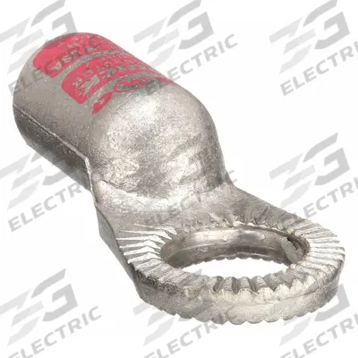 FUSION One-Hole Lug Compression Connector: Locking Lug, Crimp/Lug, Copper, 1 ga - Locking Lugs