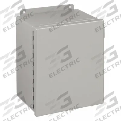 WIEGMANN Enclosure: Steel, 14 in x 12 in x 6 in, NEMA 12/13, Solid Cover - Steel Dust-Tight Enclosures
