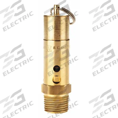 CONRADER Safety Valve: Hard Seat, 1/2 in (M)NPT Inlet (In.) - Hard Seat Pneumatic Safety Valves