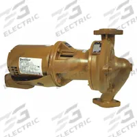 Circulating Pump: 3/4 hp HP, 115/208 - 230V AC, Bronze, 1, 180 gpm, 24 ft Max. Head, Inline (MPN 1EF029LF). Key specifications — Nameplate Voltage: 115/208 - 230V AC; Connection Type: Flange; Brand: BELL & GOSSETT; Includes Volute: Volute Included; System Type: Potable Water.