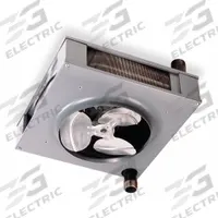 DAYTON Hydronic Wall and Ceiling Unit Heater: Steam/Water, 39,600 BtuH Output @ 200 F Water, 989 cfm (MPN 5PV66). Key specifications — Air Flow: 989 cfm; Brand: DAYTON; Connection Size, Connection Type: 1-1/2 in, Threaded Male NPT; Fan Guard Type: No Guard; Heating Method: Water; Overall Dimensions - H x W x D: 11-1/8 in x 21-1/4 in x 21-1/4 in.