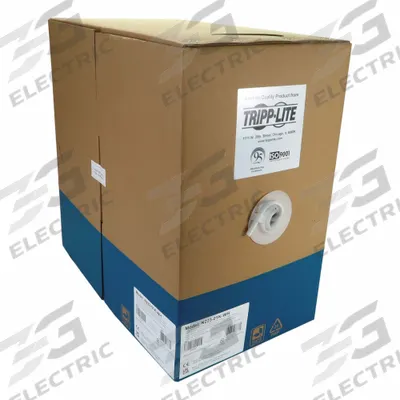 EATON TRIPP LITE Bulk Ethernet Cable: 1,000 ft Cable Lg, 23 AWG, Riser, White, PVC, N223-01K-WH - Category 6A Cable