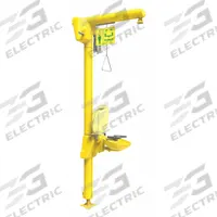 BRADLEY Shower with Eyewash: Floor Mnt, Covered, Plastic Bowl, Galvanized Steel Pipe, 120 V AC (MPN S19-304GATL). Key specifications — Voltage: 120 V AC; Electrical Connection: Hardwired; Brand: BRADLEY; Indicators: Power Indicator Lights.