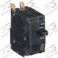 SQUARE D Miniature Circuit Breaker: 20 A, 120/240V AC, Single Phase, 10kA at 120/240V AC, 2 Poles (MPN QOB220). Key specifications — Phase: Single; Amps: 20 A; AC Voltage Rating: 120/240V AC; Max. AIR Rating: 10kA at 120/240V AC; For Use With: Square D NQOD Panelboards; Brand: SQUARE D.