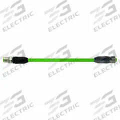 MURRELEKTRONIK Cordset: Cat5, M12 Male Straight x M12 Male Straight, 1.5 m Lg, TPE, Green, D Coding (MPN 7700-44511-S7V0150). Key specifications — Brand: MURRELEKTRONIK; Cable Jacket Color: Green; End 1 Coding: D; End 2 Coding: D; IP Rating: IP67; Performance Category: Cat5.