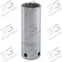 PROTO Socket: Metric, 1/2 in Drive Size, 20 mm Socket Size, 12-Point, Deep, Chrome, Tether Ready (MPN J5320M-TT). Key specifications — attr1204417: PROTO; attr1204392: Chrome.
