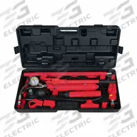 AMERICAN FORGE & FOUNDRY Auto Body Repair Kit: Auto Body Repair Kit, 23 5/8 in Lg, 13 3/8 in Wd (MPN 816SD). Key specifications — Includes: 1/2 Ton Spreader Ram; Tool Type: Auto Body Repair Kit; Brand: AMERICAN FORGE & FOUNDRY; Material: Chrome Plated; Steel.