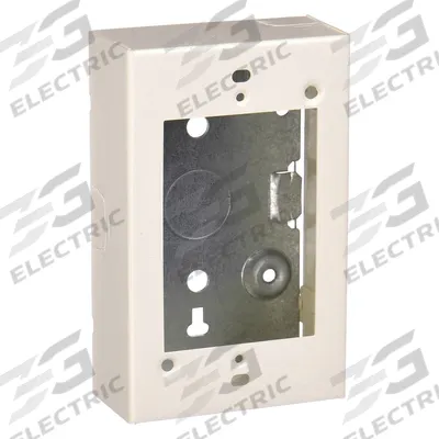 LEGRAND Shallow Device Box: 500/700, Steel, Ivory, 1 Gangs - Outlet Boxes for Single-Channel Raceways