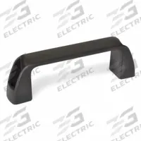 JW WINCO Pull Handle: Unthreaded Holes, Plastic, Black, 1/4 in/5/16 in/M6/M8 Screw Size, 0.31 in (MPN 6382090). Key specifications — Brand: JW WINCO; Projection Type: Non-Recessed; Material: Polypropylene; Finish: Matte; Color: Black; Folding Type: Fixed; Mounting Type: Unthreaded Holes; Screw Size: 5/16 in.