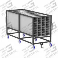 VALLEY CRAFT Parts Cart: 1,000 lb, Gray, 120 in L x 46 in W x 67 in H, 5 in H x 10 in W x 120 in L (MPN EP3531-500). Key specifications — Color: Gray; Includes: (32) Compartments; Caster/Wheel Configuration: (4) Swivel; Brand: VALLEY CRAFT.