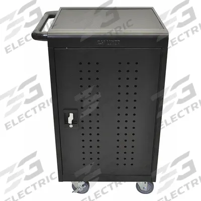LUXOR Technology Charging Station: Chromebooks/Tablets, Black, 37 5/8 in Overall Ht - Charging Carts