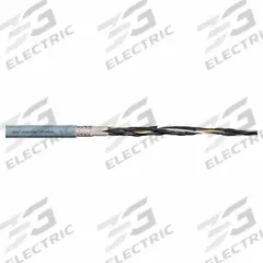 CHAINFLEX Control Cable: 22 AWG, 5 Conductors, Order by the Foot, PVC Jacket, 300 V (MPN CF140-03-05). Key specifications — Conductor Material: Copper; Conductor Configuration: Single; Minimum Bend Radius Factor - Fixed: 4 x OD; Minimum Bend Radius Factor - Flexible: 6 x OD; Includes Ground: No; Minimum Bend Radius Factor - E-Chain: 7.5 x OD; Resistance Properties: Oil and Grease Resistant; Standards: IEC 60332-1-2.