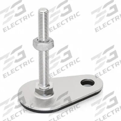 JW WINCO Male-End Leveling Mount: Swiveling Stud, 1/2"-13 Thread Size - Non-Skid Male Leveling Mounts