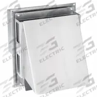 Vent Hood: Vented Rain Cap, Rectangular, 4 in Duct, 5052, Aluminum, Silver Finish, Flat, Press Fit (MPN VH1-4). Key specifications — Screen Included: Yes; Backdraft Damper Included: No; Brand: TJERNLUND; Product Type: Vent Hood; Color: Silver; Connection Type: Press Fit; Type of Cap/Hood: Wall Cap; Material of Cap/Hood: Aluminum.
