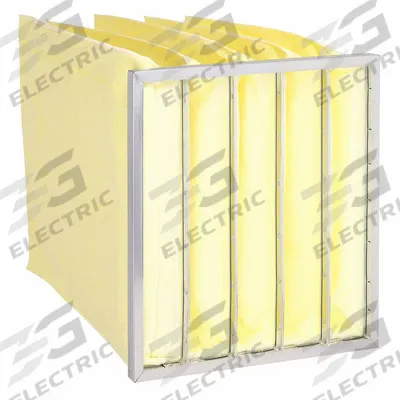 GRAINGER Pocket Air Filter: 20 in x 20 in x 22 in, MERV 14, Yellow, Synthetic - MERV 14 Pocket Air Filters