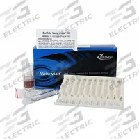 CHEMETRICS Water Quality Test Kit: Sulfide, 0 to 6 ppm, 30 Tests (MPN K-9523). Key specifications — Includes: 25 mL Sample Cup; Range: 0 to 6 ppm; Sensitivity: ≤ 0.30 ppm at 0 ppm± 0.18 ppm at 0.60 ppm± 0.45 ppm at 1.50 ppm± 1.35 ppm at 4.50 ppm; Test Parameters: Sulfide.