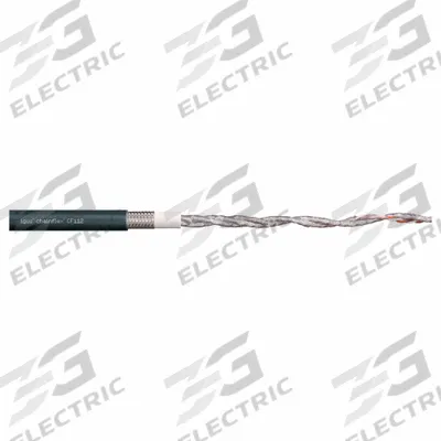 CHAINFLEX Data Cable: 24 AWG, 5 Conductors, Order by the Foot, PUR Jacket - Continuous Flexing Data Cables