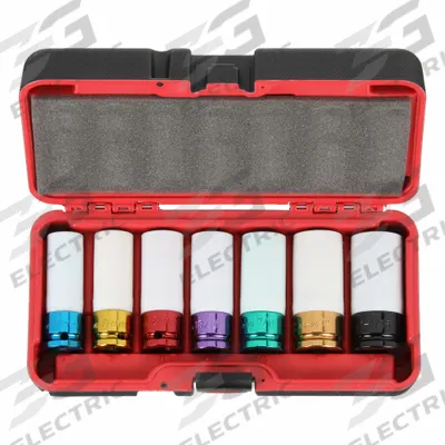 AMERICAN FORGE & FOUNDRY Automotive Socket Set: 1/2 in Drive Size - Non-Marring Impact Socket Sets