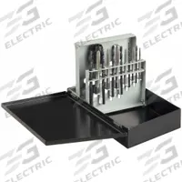 APPROVED VENDOR Drill Bit and Tap Set: 13 Pc, #4-40 to 1/4"-20 Taps, #21/#25/#29/#36/#43/#7 Drill (MPN 5PXJ0). Key specifications — attr1300596: Straight Flute.