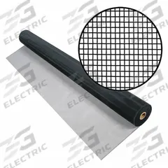 PHIFER Replacement Screen: Aluminum, Black, 18 x 16 Mesh Size, 2 ft Wd, 100 ft Lg, 0.01 in Wire Dia (MPN 3001222). Key specifications — Brand: PHIFER; Color: Black; Mesh Size: 18 x 16.