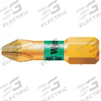 WERA Insert Bit: Insert Bit, Imperial, PH2 Bit Industry Size, #2 Bit Size, Diamond Coated, Hex (MPN 05056402001). Key specifications — attr1119695: WERA; attr1119703: S2 Steel; attr1119710: Diamond Coated; attr1119708: Hex; attr1202404: #2.