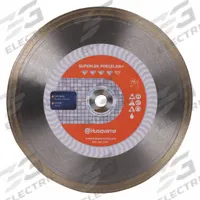 HUSQVARNA Diamond Saw Blade: Granite/Porcelain/Stone/Tile, 7 in Blade Dia., 5/8 in Arbor Size (MPN Superlok Porcelain+7). Key specifications — attr1097734: Wet/Dry; attr1097738: Tile Saw; attr1097751: HUSQVARNA.