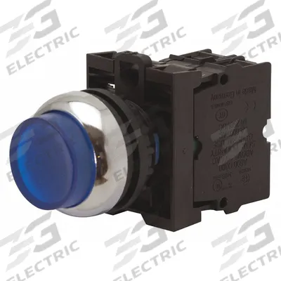 EATON Extended Push Button: Blue, 22 mm Mounting Size, Non-Metallic - Illuminated Extended-Length Push-Button Operators