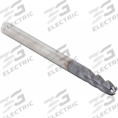 CLEVELAND Ball End Mill: Carbide, TiAlN Coated, 4 Flute, 7/16" Mill Dia, 2" LOC, 4" OAL (MPN C83557) - General Purpose Carbide Ball End Mills