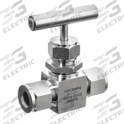 USA INDUSTRIALS Needle Valve: Inline Valve Body, 316 Stainless Steel, Screw-In Bonnet - Stainless Steel Straight-Body Needle Valves