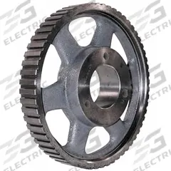 POWER DRIVE Gearbelt Pulley: For H Timing Belt Section, For 1 in Belt Wd, 60 Teeth, 0.5 in Pitch (MPN 60HQ100). Key specifications — Brand: POWER DRIVE; For Bushing Type: Split Taper.