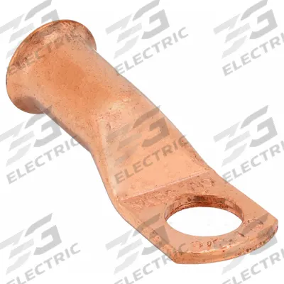 WESTWARD Lug: Crimpable Side Terminal, Crimp/Solder, Copper, 1 ga, 3/8 in Stud Size - Crimpable Side Terminal Lugs