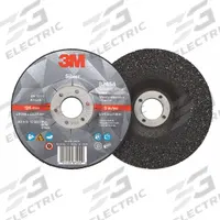 3M Depressed Center Grinding Wheel: Type 27, 5" x 1/4" x 7/8", Ceramic, 36 Grit, Silver (MPN 87454). Key specifications — Series: Silver; Brand: 3M.