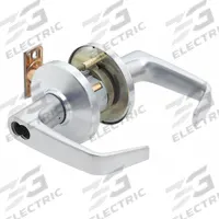 BEST Door Lockset: Classroom Security Lever Locksets, Chrome, ADA Compliant, LFIC (MPN 9K37C15DS3626). Key specifications — attr1024149: Not Ligature-Resistant; attr1011488: BEST; attr1024446: F88; attr1011524: No Message; attr1011506: 9K Contour Angle Return Lever; attr1011485: Yes; attr1059461: Satin Chromium-Plated : Zinc.